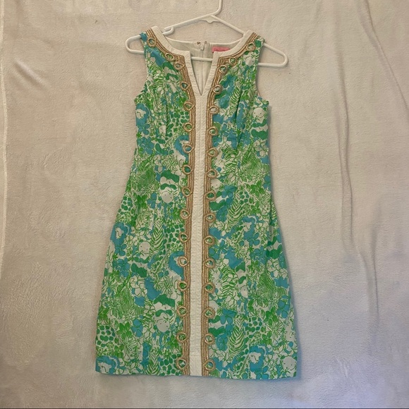 Lilly Pulitzer Dresses & Skirts - Lilly Pulitzer green lion panda print shift dress